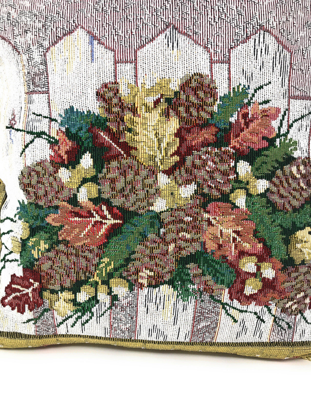 DaDa Bedding Set of 2-Pieces Festive Holiday Fiesta Floral Botanical Tapestry Throw Pillow Covers w/ Inserts - 18" x 18" from DaDalogy Bedding Collection