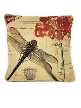 DaDa Bedding Set of 2-Pieces Dragonfly Dreams Nature Garden Tapestry Throw Pillow Covers w/ Inserts - 18" x 18" from DaDalogy Bedding Collection