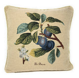 DaDa Bedding Set of 2-Pieces Sugar Plum Fruits Garden Tapestry Throw Pillow Covers w/ Inserts, 18" x 18" from DaDalogy Bedding Collection