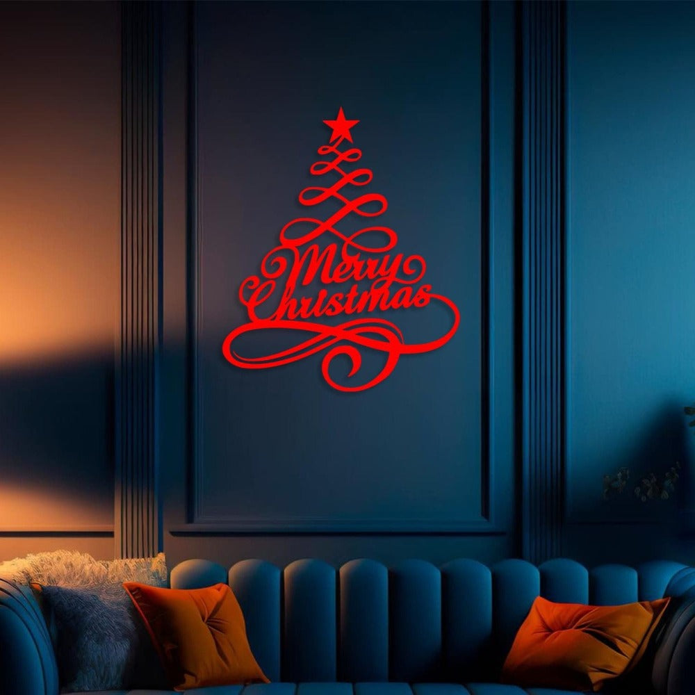 Pine Tree Merry Christmas Wall Art from VITAHOME DESIGN LLC