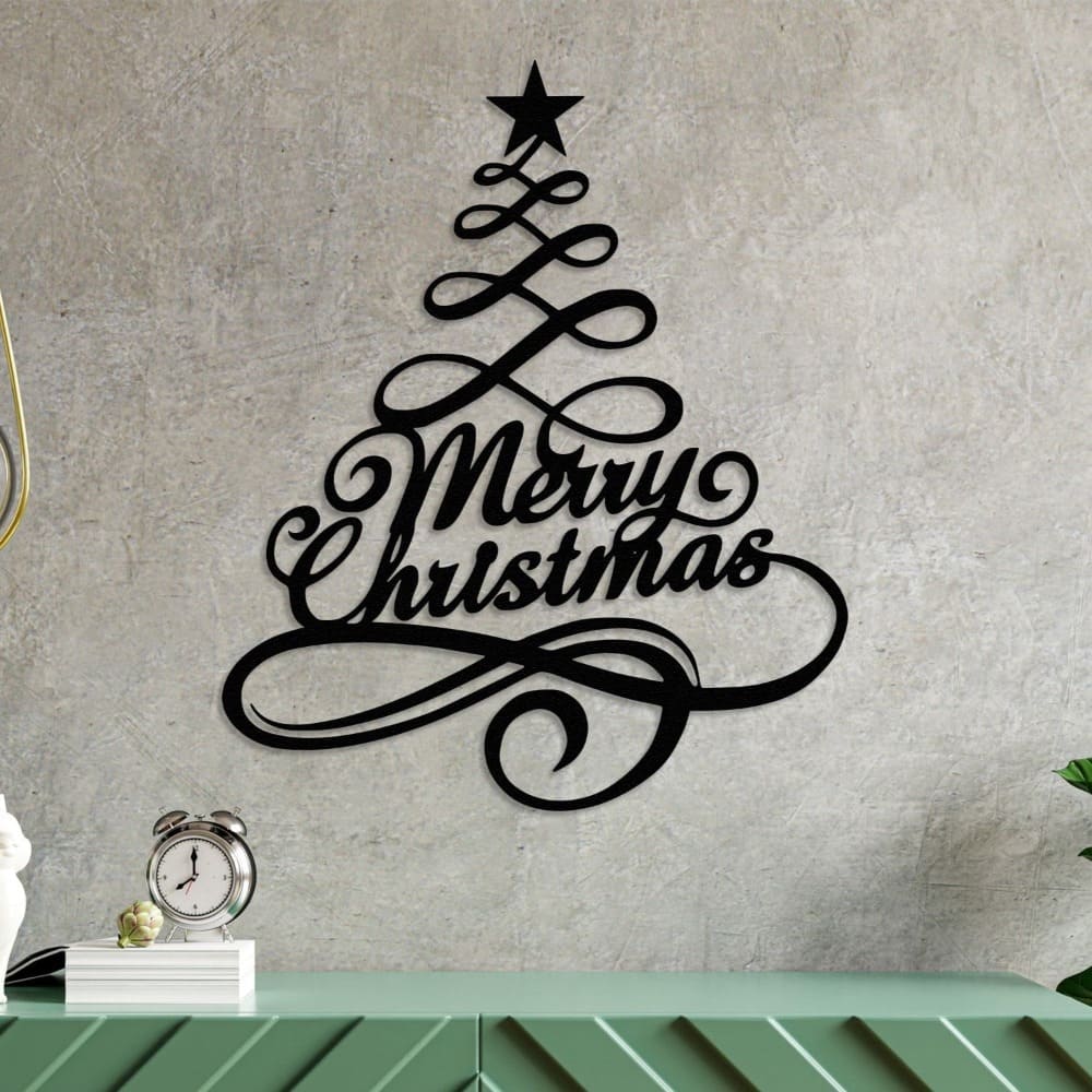 Pine Tree Merry Christmas Wall Art from VITAHOME DESIGN LLC