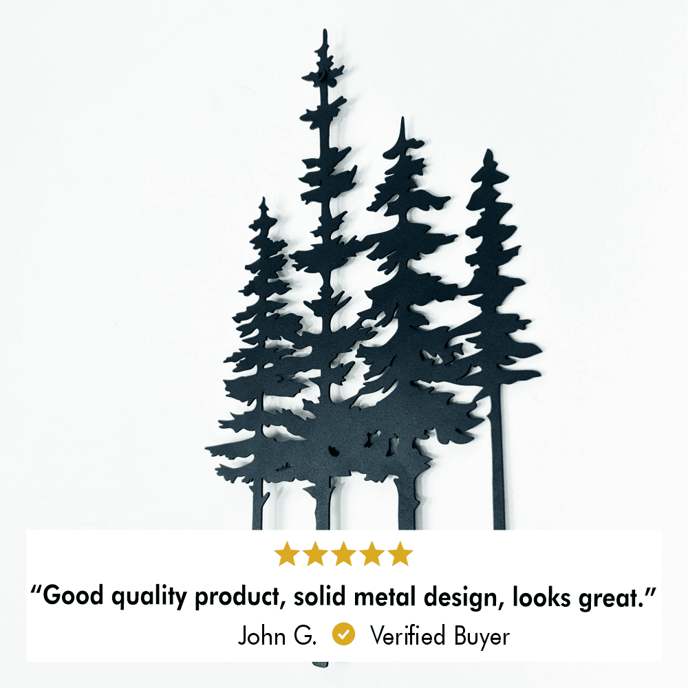 Pine Trees Metal Wall Art from VITAHOME DESIGN LLC