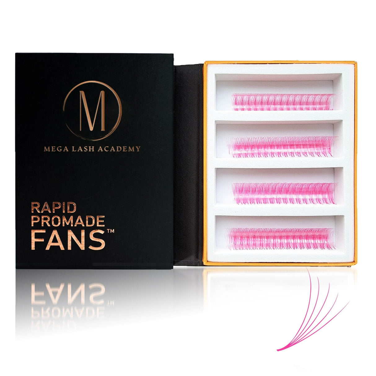Pink 5D Rapid Promade Fans - 600 Fans from Mega Lash Academy