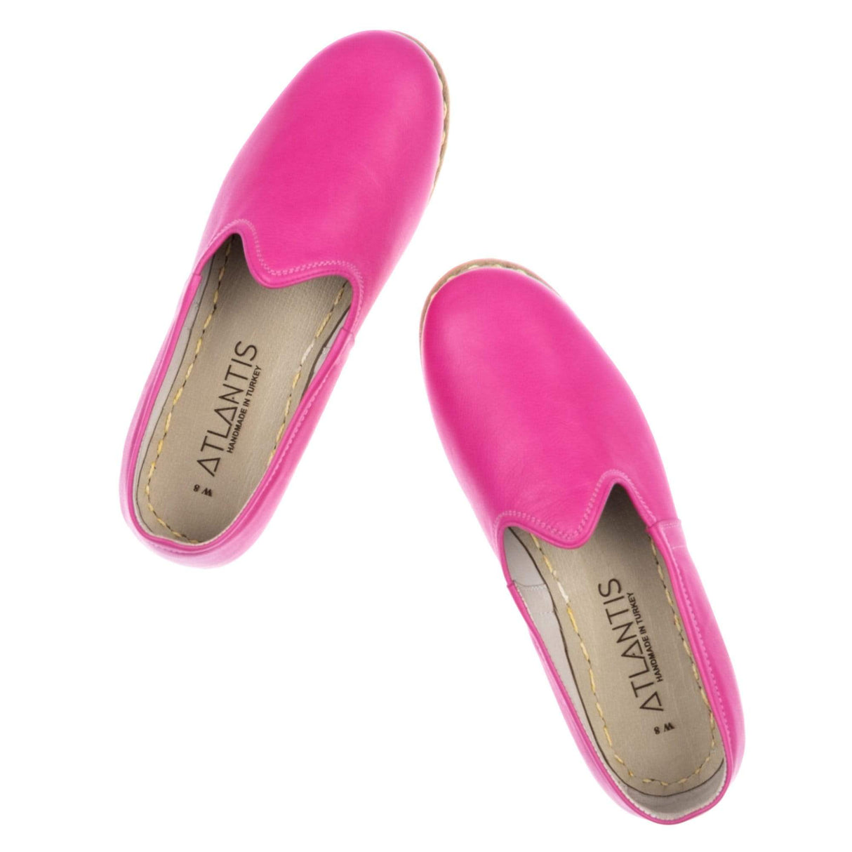 Women's Pink Slip On Shoes from Atlantis Handmade Shoes