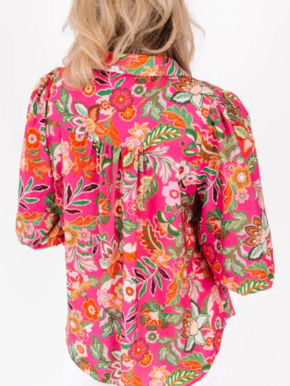 3/4 Sleeve Floral Print Top from MsDressly
