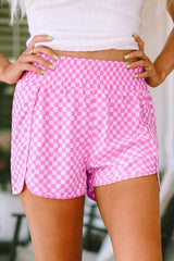 Activewear Pink Checkered Shorts from MsDressly