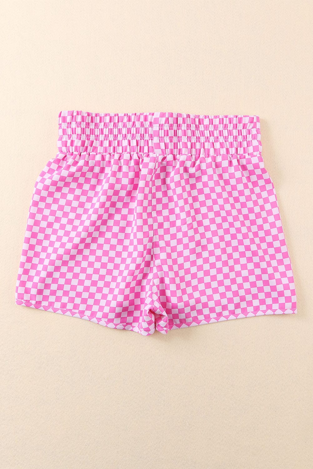 Activewear Pink Checkered Shorts from MsDressly