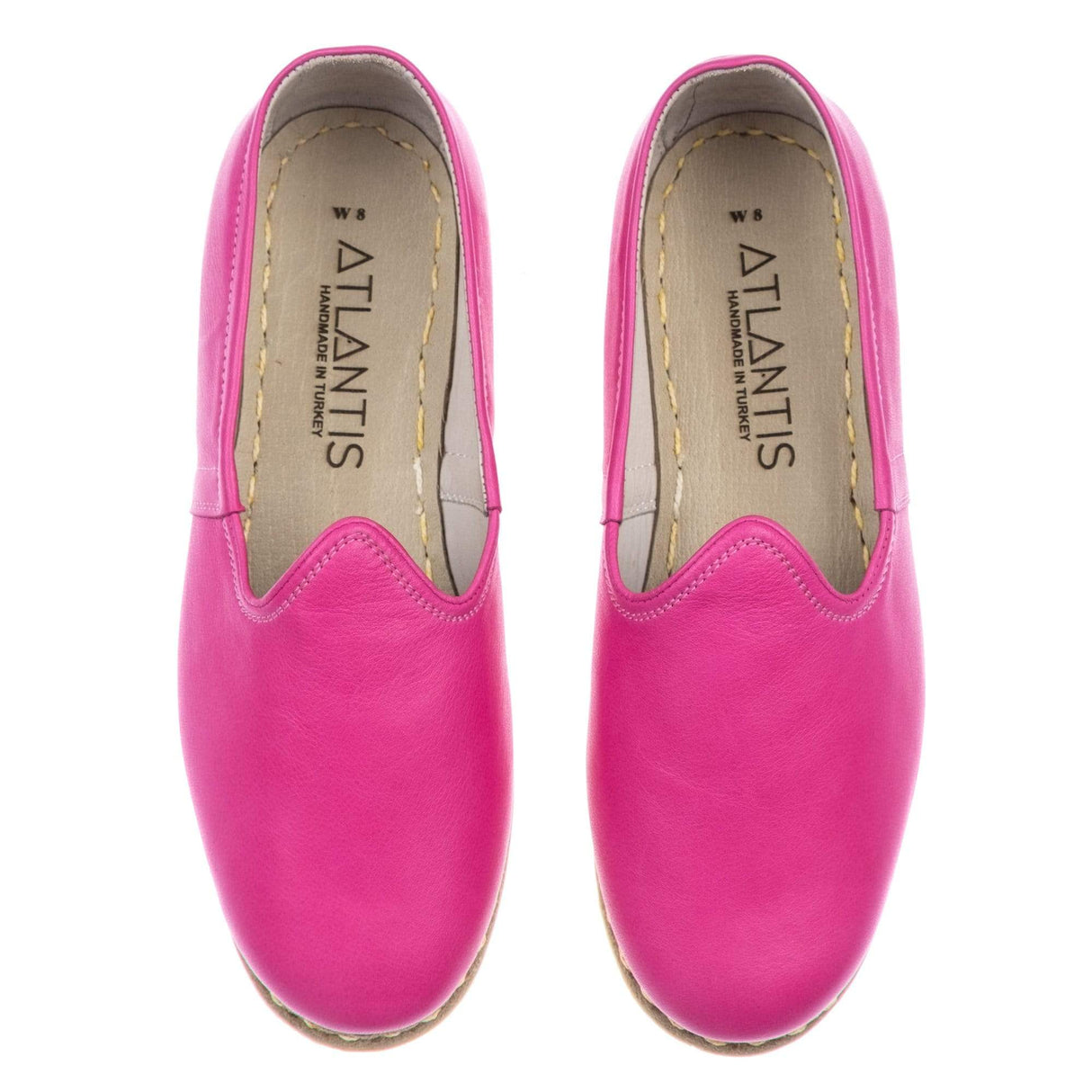 Women's Pink Slip On Shoes from Atlantis Handmade Shoes