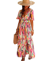 Abstract Print Maxi Dress from MsDressly