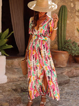 Abstract Print Maxi Dress from MsDressly