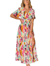 Abstract Print Maxi Dress from MsDressly