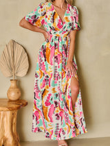 Abstract Print Maxi Dress from MsDressly