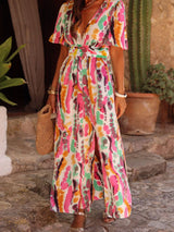 Abstract Print Maxi Dress from MsDressly