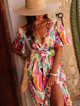 Abstract Print Maxi Dress from MsDressly