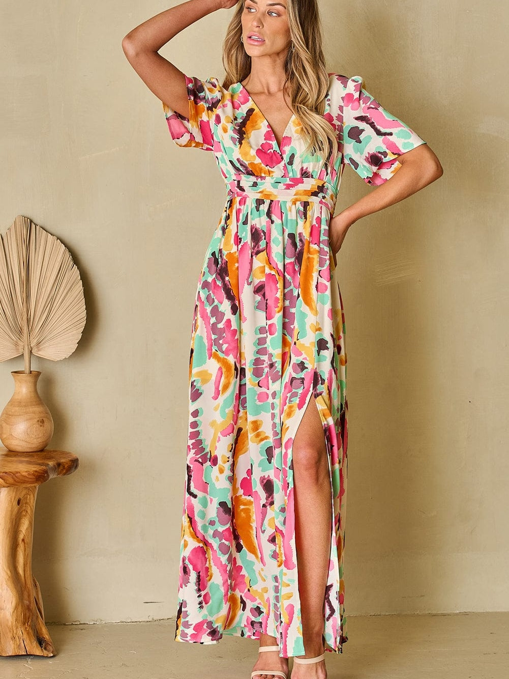 Abstract Print Maxi Dress from MsDressly