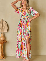 Abstract Print Maxi Dress from MsDressly