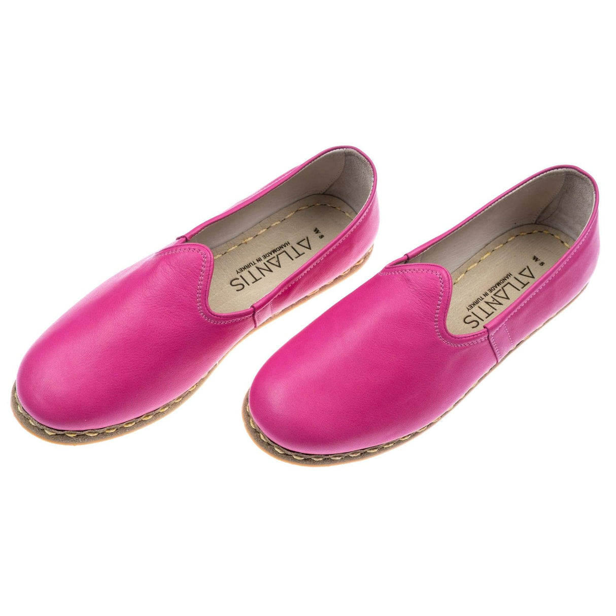 Women's Pink Slip On Shoes from Atlantis Handmade Shoes