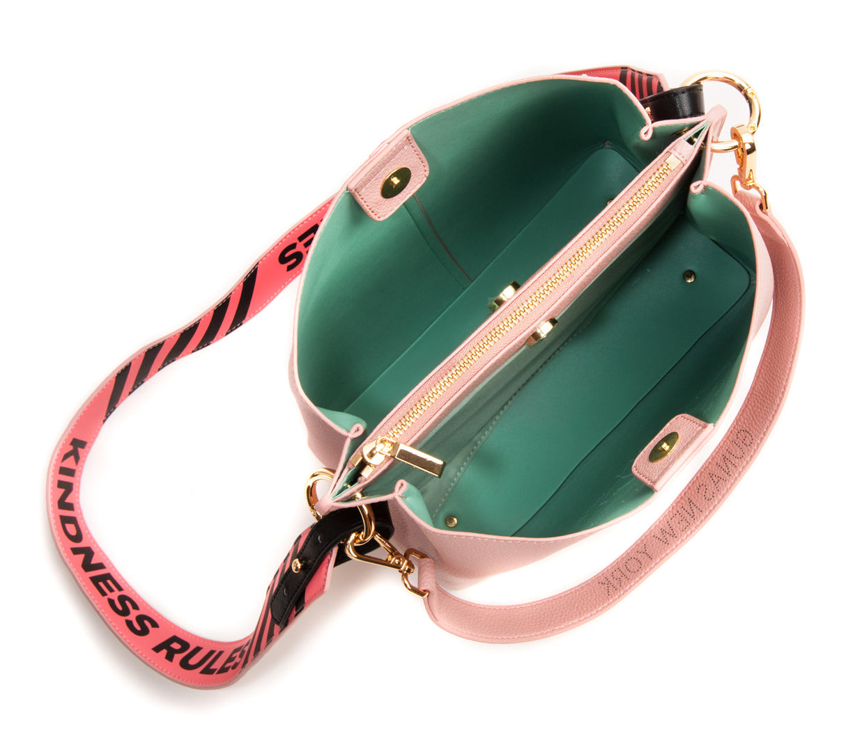 Tabitha - Pink Bucket Bag from Gunas New York