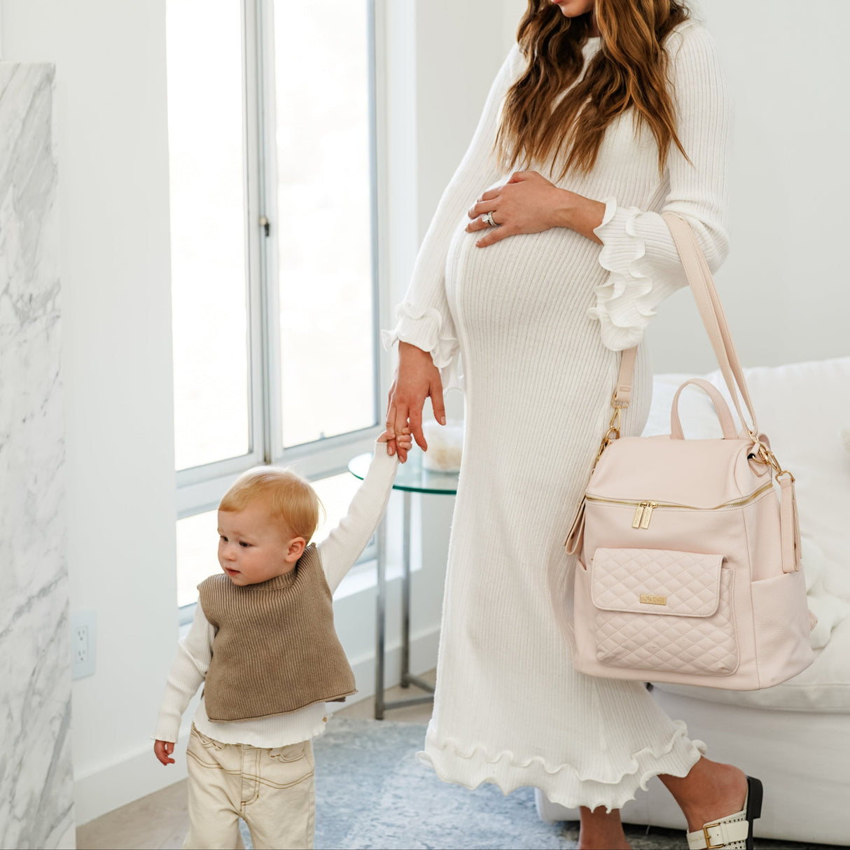 Monaco Diaper Bag | Pastel Pink From Luli Bebé