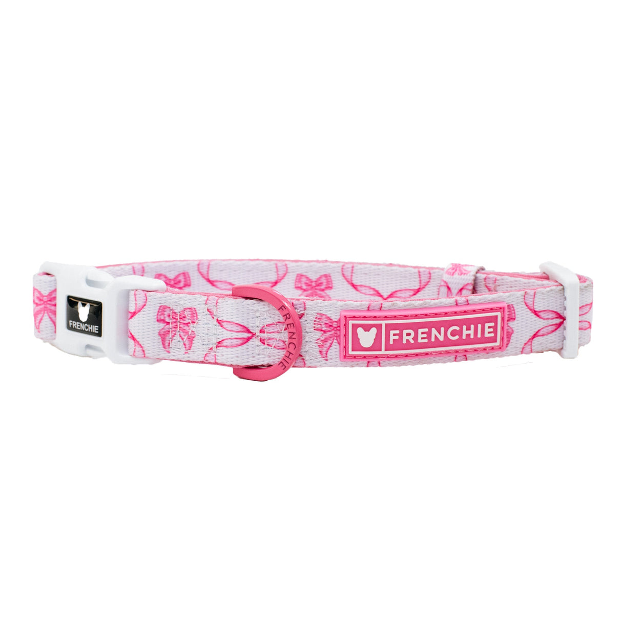 Frenchie Comfort Collar - Pink Bows from Frenchie Bulldog