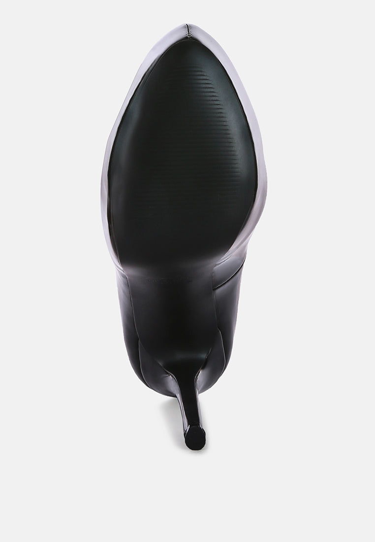 Pismis Patent Faux Leather Stiletto Pumps from London Rag International