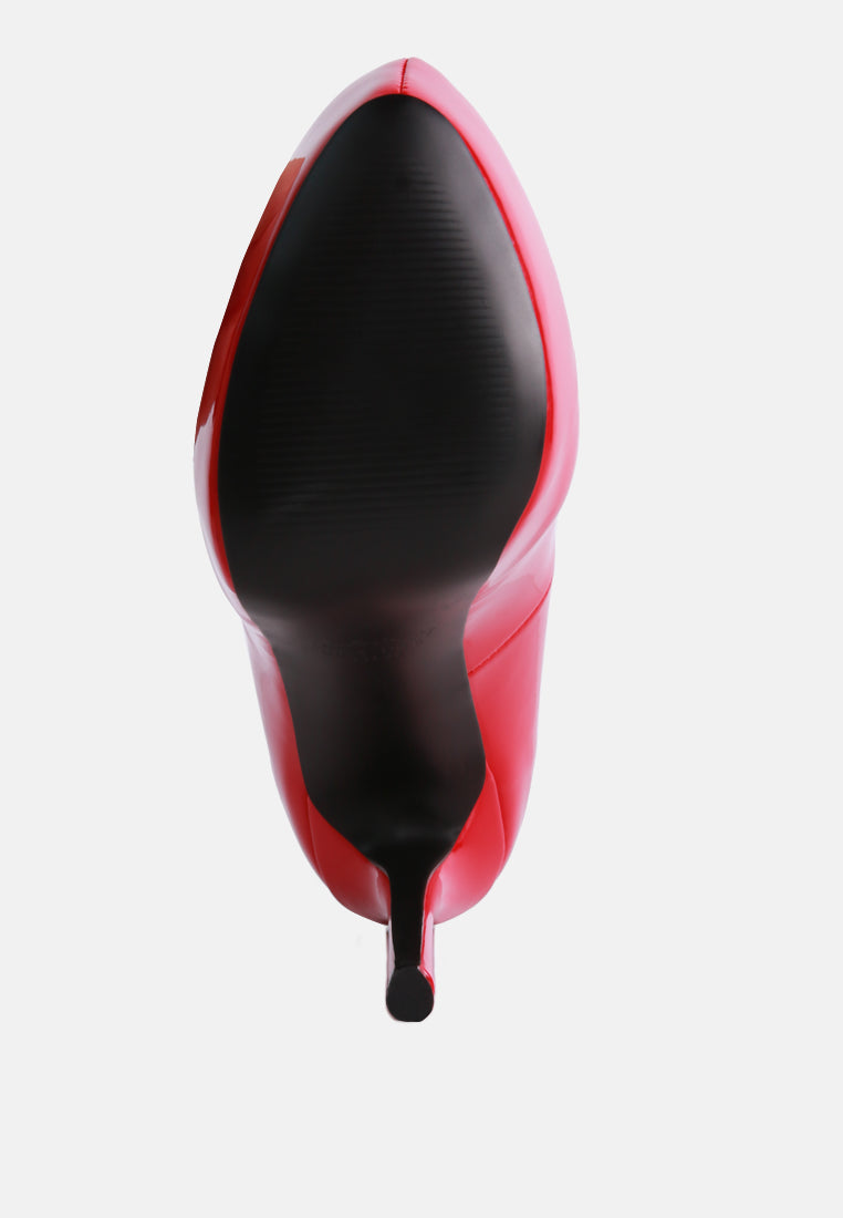 Pismis Patent Faux Leather Stiletto Pumps from London Rag International