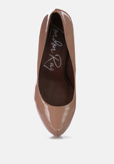 Pismis Patent Faux Leather Stiletto Pumps from London Rag International