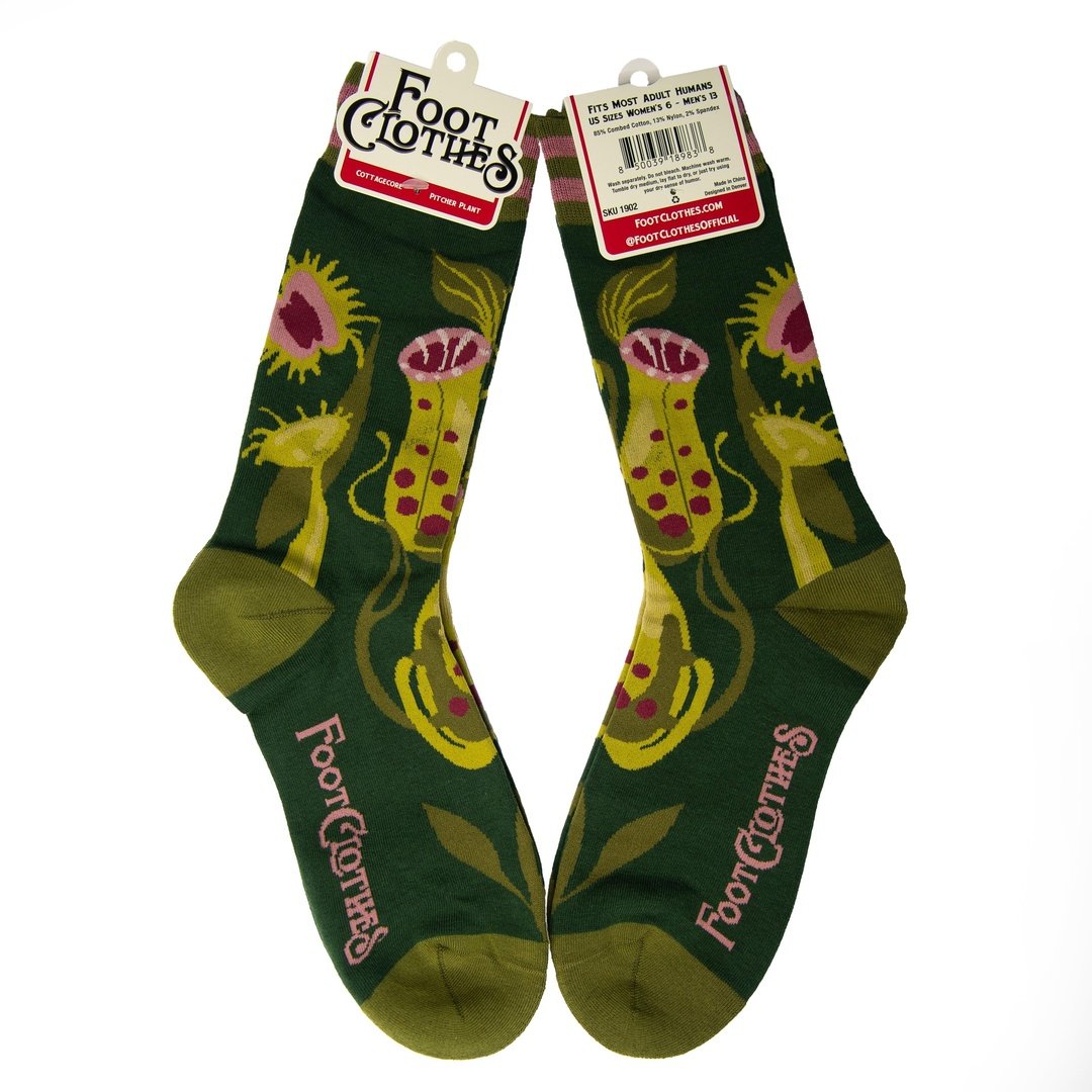 Pitcher Plant Crew Socks from FootClothes