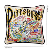 Pittsburgh Hand-Embroidered Pillow from Quirks!