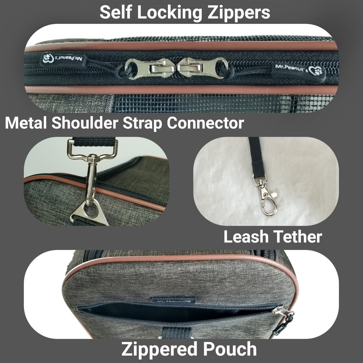 Mr. Peanut's Rhodium Series Mini Size Soft Sided Pet Carrier - Note Sizing in Description from Mr. Peanut's Pet Carriers