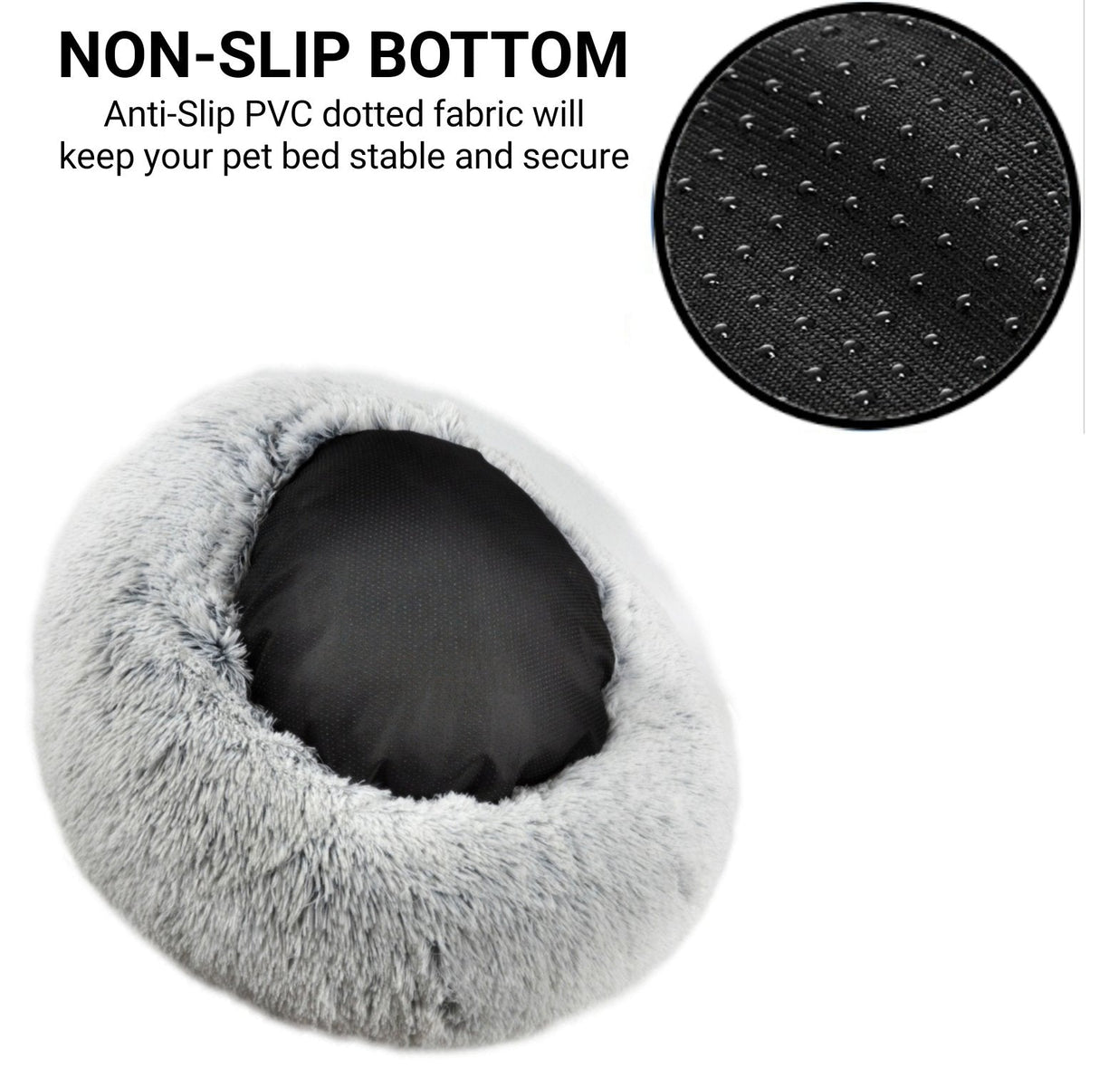 Mr. Peanut's 28" OrthoPlush® Pet Bed - Snowflake White Two Tone from Mr. Peanut's Pet Carriers