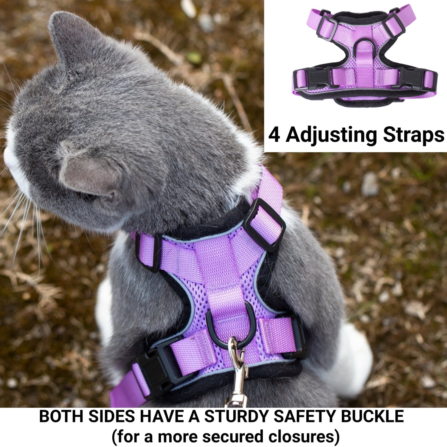 Mr. Peanut's PurrTrek Reflective Cat Harness with Matching Leash from Mr. Peanut's Pet Carriers