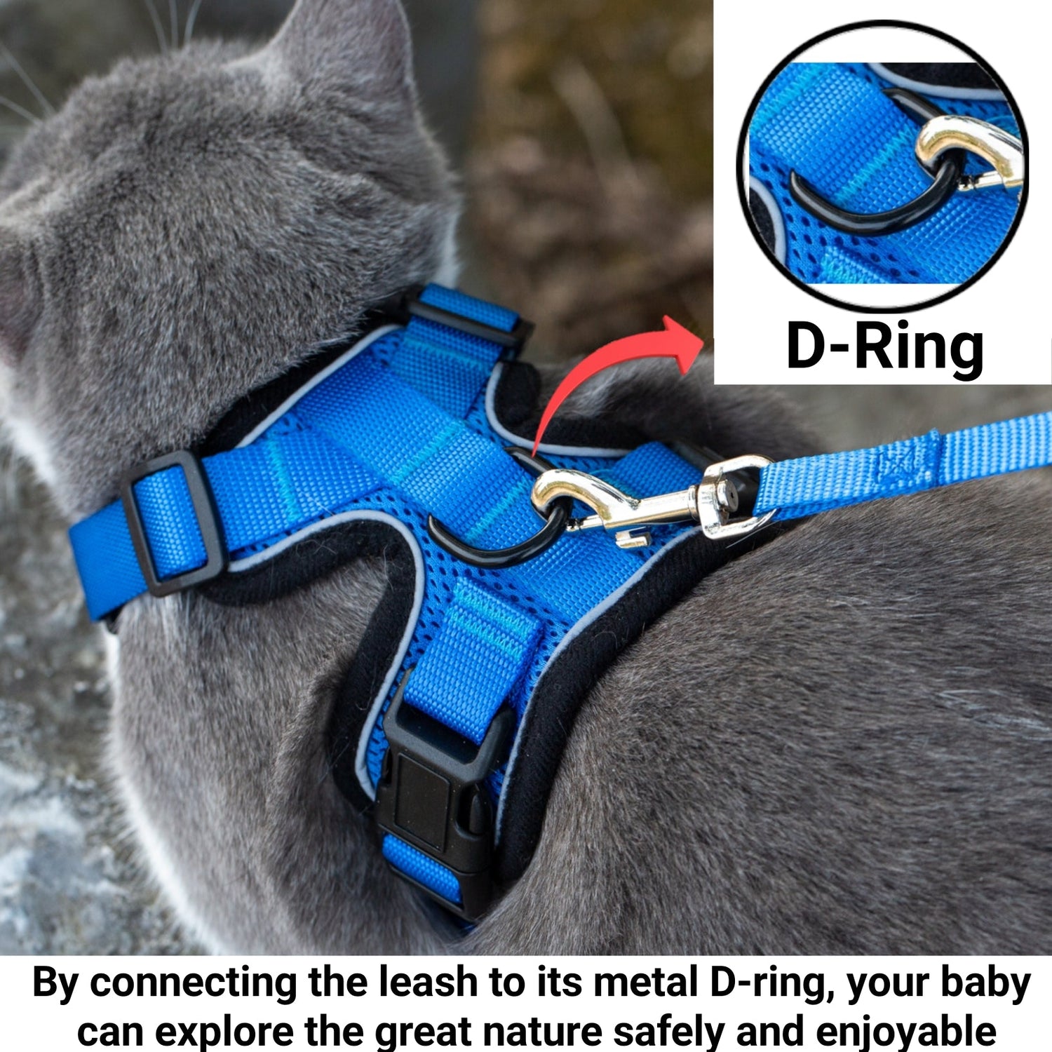 Mr. Peanut's PurrTrek Reflective Cat Harness with Matching Leash from Mr. Peanut's Pet Carriers