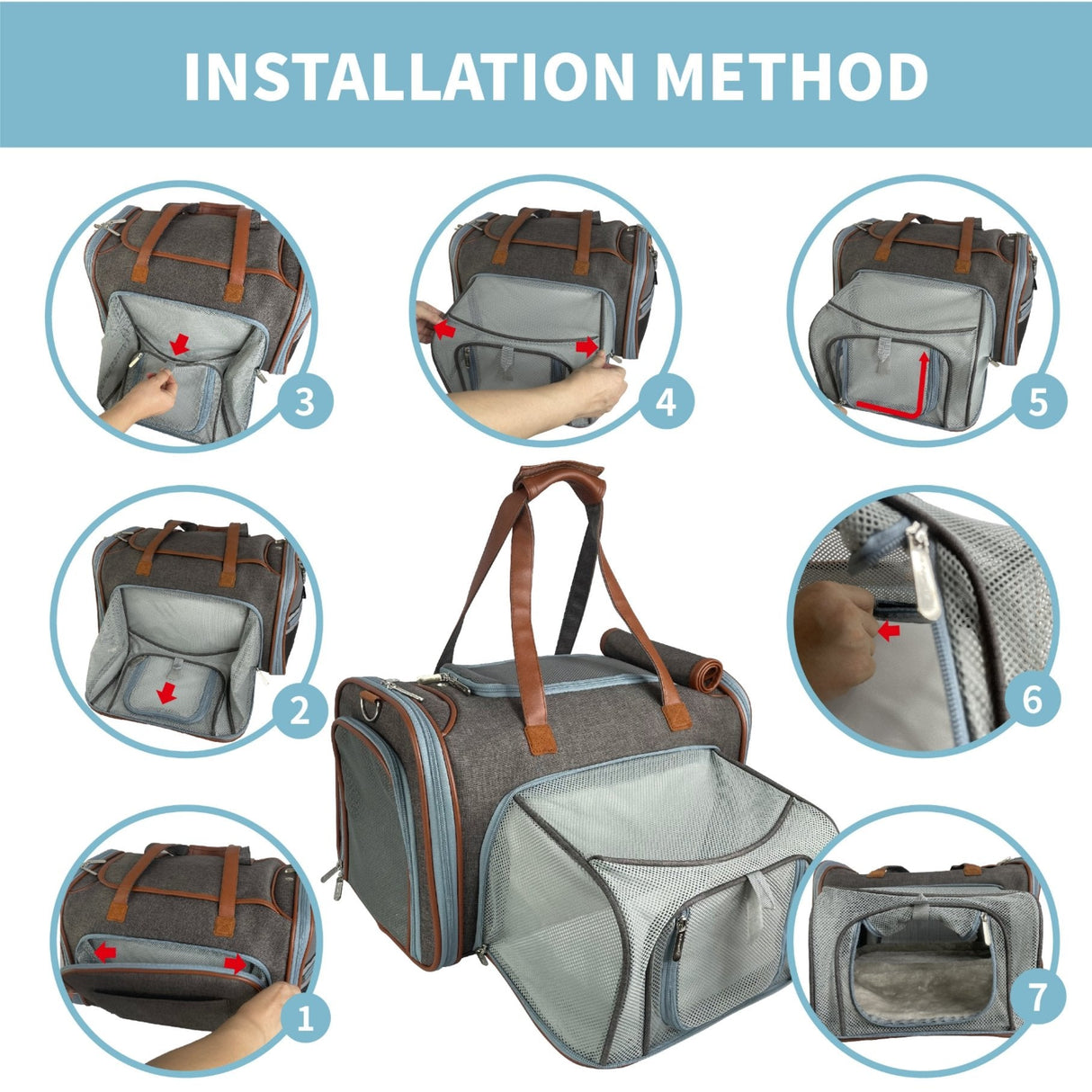Mr. Peanut's Gold Series Standard Size Airline Compliant Expandable Pet Carrier from Mr. Peanut's Pet Carriers