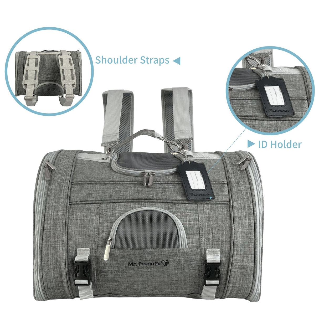 Mr. Peanut's Monterey Series Airline Compliant Horizontal Backpack Pet Carrier from Mr. Peanut's Pet Carriers