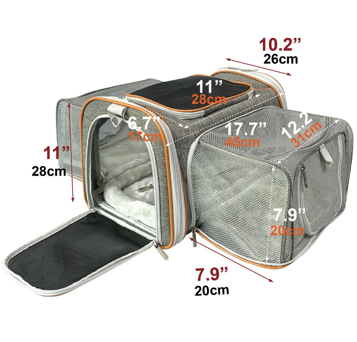 Mr. Peanut's Platinum Series Double Expandable Pet Carrier from Mr. Peanut's Pet Carriers