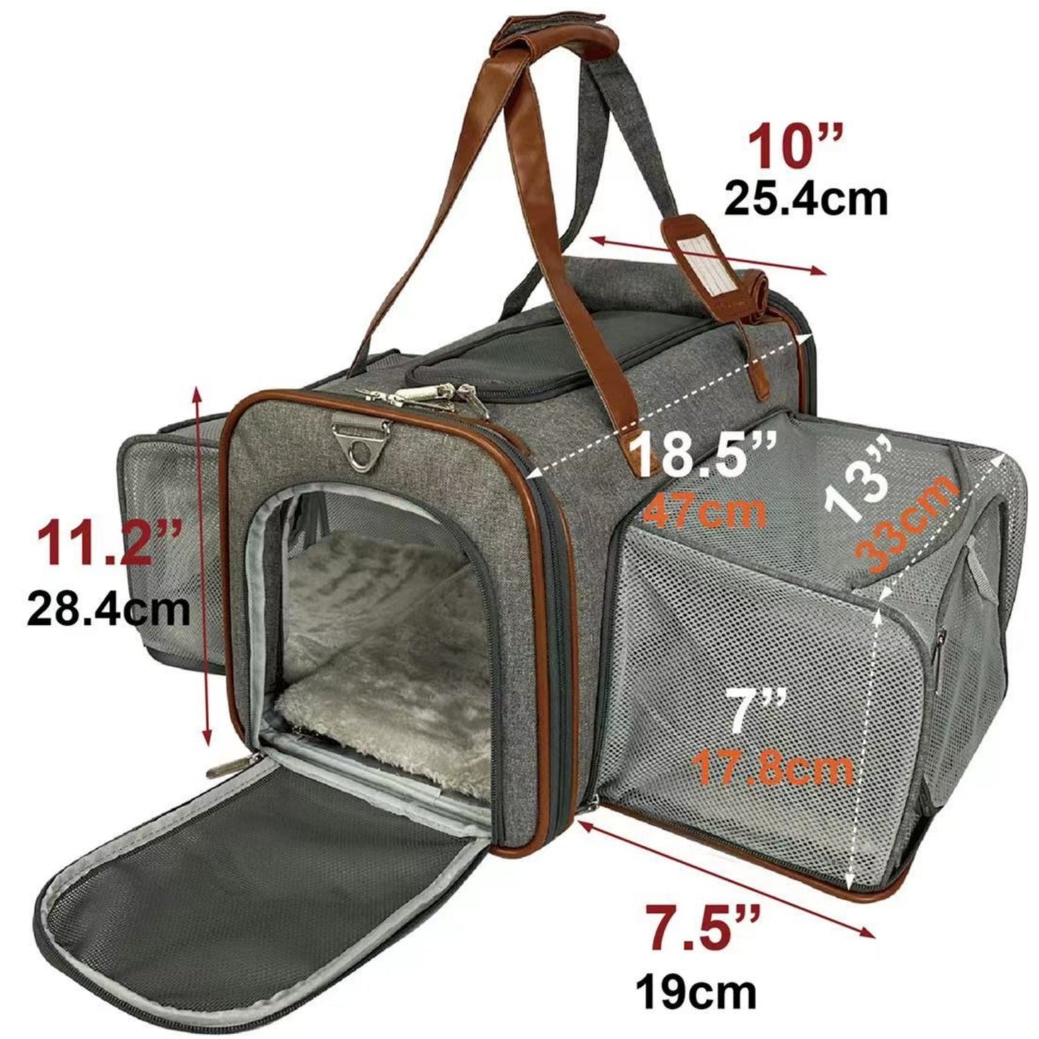 Mr. Peanut's Gold Series Standard Size Airline Compliant Double Expandable Pet Carrier from Mr. Peanut's Pet Carriers