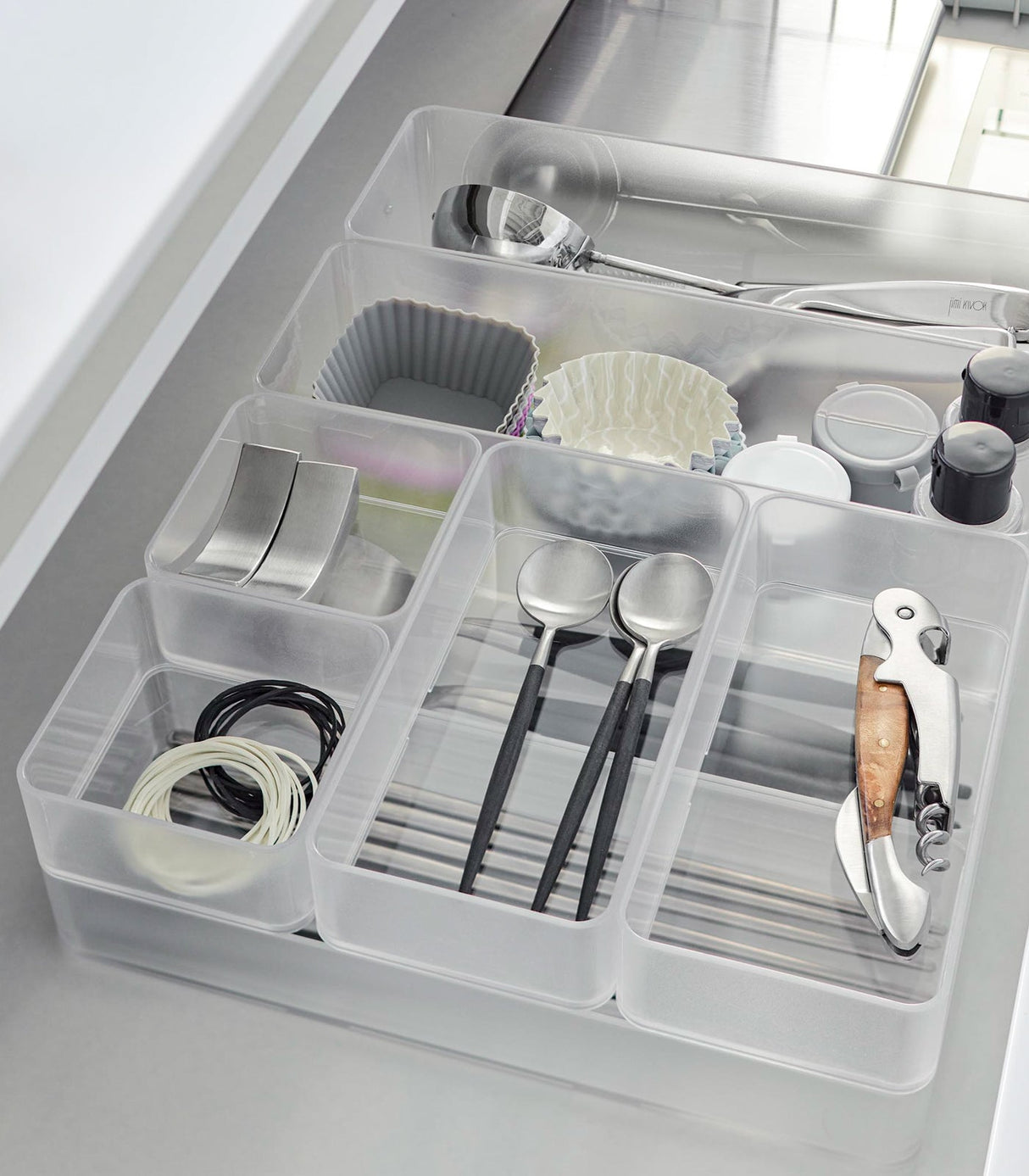 Stackable Clear Organizers [Set of 2] - Four Sizes from Yamazaki Home