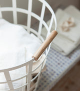 Wire Basket (18" H)  - Steel + Wood from Yamazaki Home