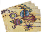 DaDa Bedding Set of 4-Pieces Starry Bohemian Lantern Ornaments Christmas Tapestry Placemats 13” x 19” (14916) from DaDalogy Bedding Collection