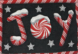DaDa Bedding Set of 4-Pieces Peppermint Joy Holiday Tapestry Placemats 13” x 19” (12904) from DaDalogy Bedding Collection