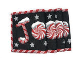DaDa Bedding Set of 4-Pieces Peppermint Joy Holiday Tapestry Placemats 13” x 19” (12904) from DaDalogy Bedding Collection