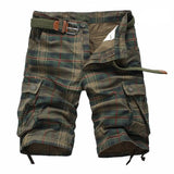 Plaid Patterned Cargo Shorts Strap from Kawaii Stop