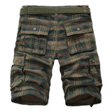 Plaid Patterned Cargo Shorts Strap from Kawaii Stop