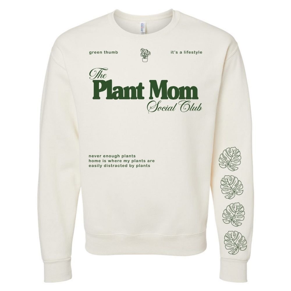 'Plant Mom Social Club' Crewneck Sweatshirt from United Monograms