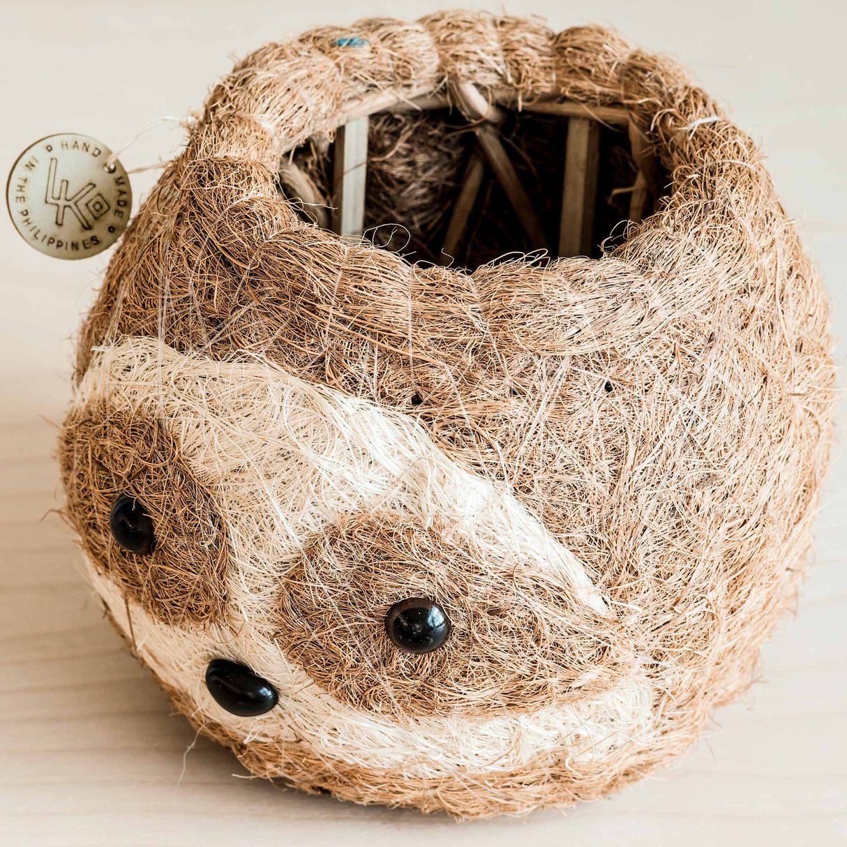 Two-tone Sloth Coco Coir Planter - Handmade Planters | from LIKHÂ