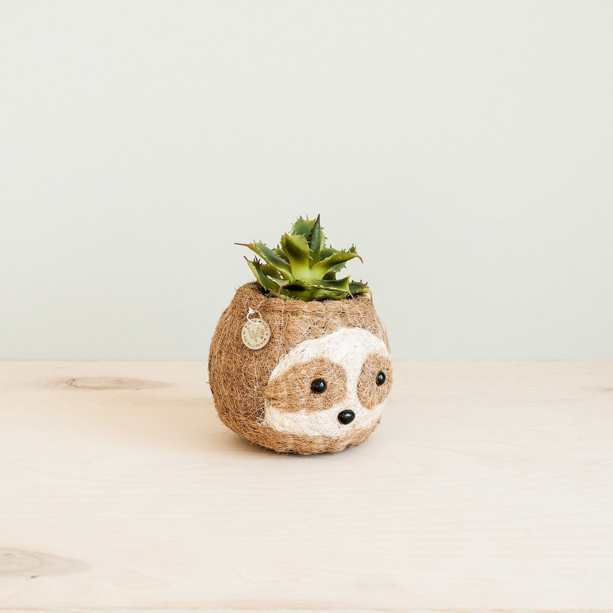 Two-tone Sloth Coco Coir Planter - Handmade Planters | from LIKHÂ