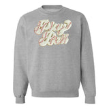 Play Ball Letter Patch Crewneck Sweatshirt from United Monograms