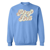 Play Ball Letter Patch Crewneck Sweatshirt from United Monograms