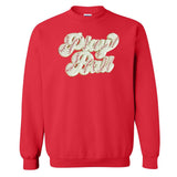 Play Ball Letter Patch Crewneck Sweatshirt from United Monograms